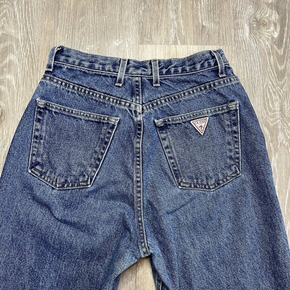 Vintage Guess Womens Jeans 1050-SH Medium Wash High Rise Mom Jean 28 Waist - Picture 13 of 14